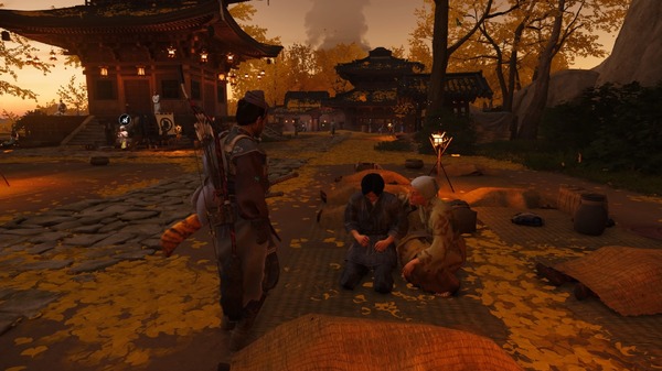 "Ghost of Tsushima" الصورة / الصورة الرابعة والعشرين التي تعلمتها عن روح المساعدة إذا واصلت متابعة NPCs باهتمام.