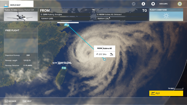 شعور عملاق ساحق ...! الصورة الثانية والثانية التي لاحظتها Typhoon رقم 8 في "Microsoft Flight Simulator"