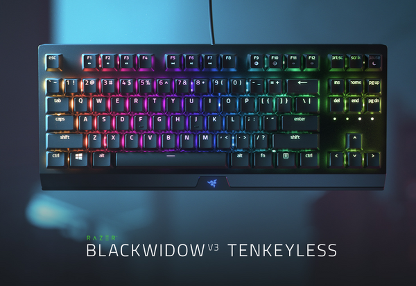 ستقوم شركة Razer بإصدار لوحة مفاتيح الألعاب "Razer BlackWidow V3 Tenkeyless" مع غلاف محسّن وكرسي ألعاب محدود الإصدار "Razer Iskur Black"