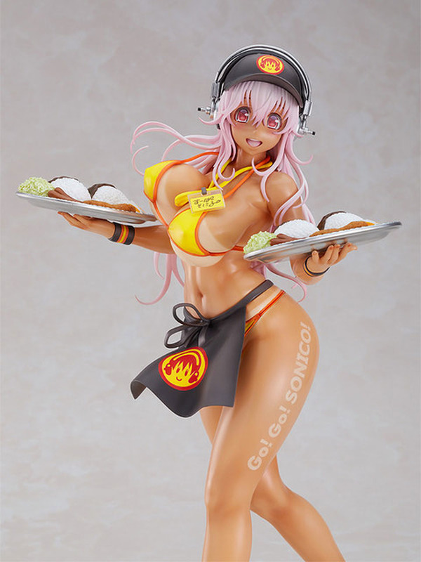 علامات الصدر الديناميكية وحروق الشمس مثيرة أيضًا! تم تحويل "Super Sonico" إلى شخصية ترتدي زي نادلة بيكيني