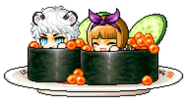 سيتم عقد التعاون بين "MapleStory" و"Kappa Sushi" اعتبارًا من 26 يناير! هناك أيضًا حملة على تويتر حيث يمكنك الفوز بتذاكر مخفضة تفضيلية للصورة الرابعة