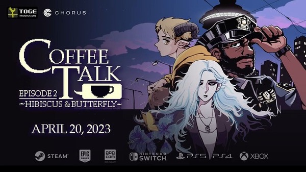 سيتم إصدار الحلقة الثانية من "Coffee Talk: Hibiscus &amp; Butterfly" في 20 أبريل! تكملة لـ ADV الشهير حيث تستمع إلى العملاء بصفتك باريستا