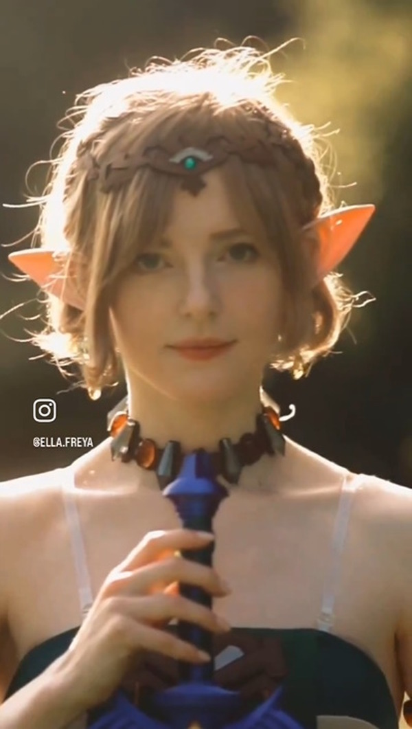 "الحقيقي آشلي" من "Bio RE: 4" يصبح "Zelda Princess"! الصورة الخامسة / صورة التحفة بواسطة نموذج الوجه "إيلا فريا"