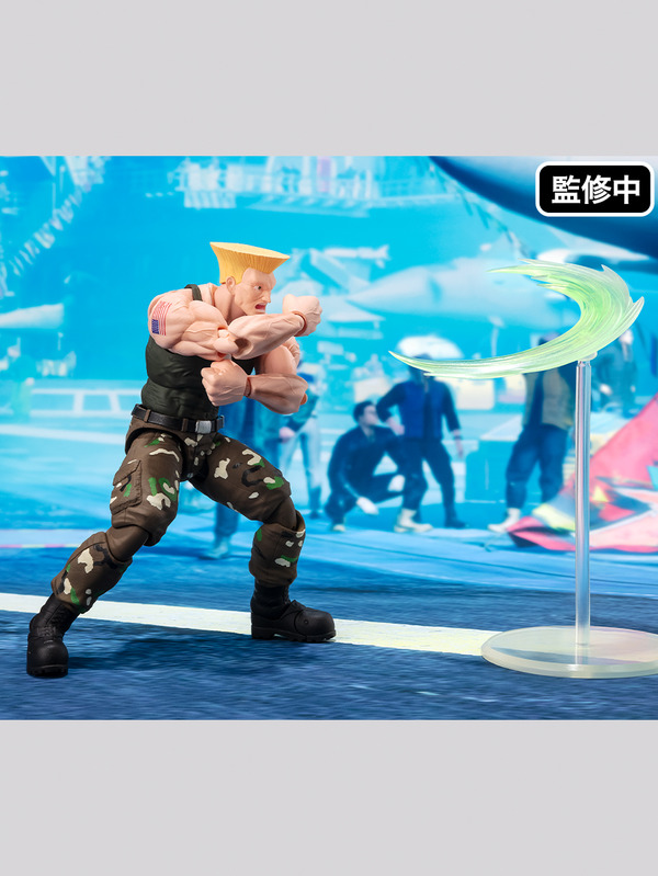 أعد إنشاء "Sonic Boom" و"Waiting Guile"! تم تحويل ``Guile'' من ``Street Fighter'' إلى مجسم حركة في الصورة/الصورة الثانية