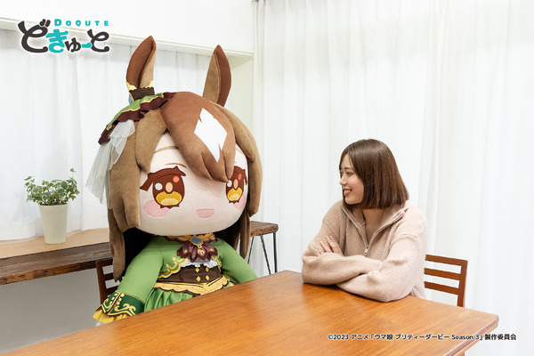انها كبيرة جدا! ``Uma Musume'' الحيوان المحشو الكبير جدًا Kitasan Black و Satono Diamond ``Docyuto'' يقبلان الآن الطلبات الثانية الصورة/الصورة الرابعة