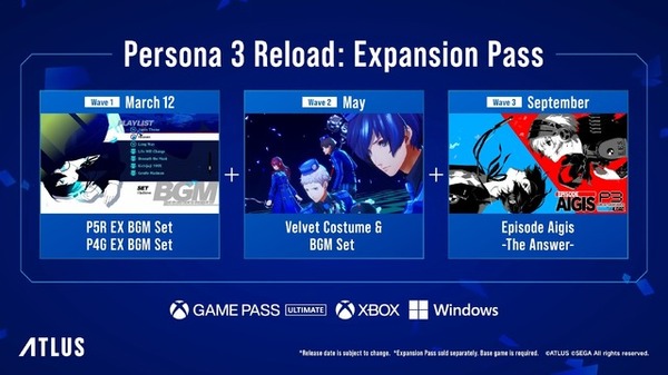 تم الإعلان عن "Persona 3 Reload" "Expansion Pass" بما في ذلك النسخة الجديدة من "Episode Aegis"! متاحة مجانًا مع الصورة/الصورة الرابعة لـ "Game Pass Ultimate" [أخبار معاينة شريك Xbox].