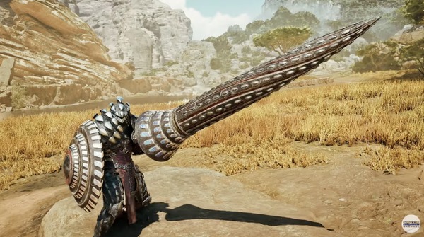 أحدث فيديو لـ "Monster Hunter Wilds" رانس! لا يزال حارسه المكسو بالحديد قويًا، ويتراكم الضرر بشكل مطرد من خلال هجمات الدفع التي لها فتحات قليلة. الصورة/الصورة الثانية