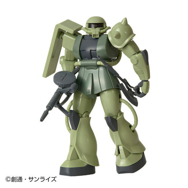 هذا الرجل... يضيء ويصدر أصواتاً ويتحرك! يتم تسويق "Gundam" Char's Zaku وZaku المنتج بكميات كبيرة على أنهما "محاربان صوتيان" يشعران بالحنين إلى الماضي