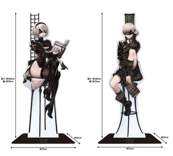 220،000 ين يين بحجم ACSTA مع 2B مليئة بحماية حسي! تعاون Nier Automata Bookstore