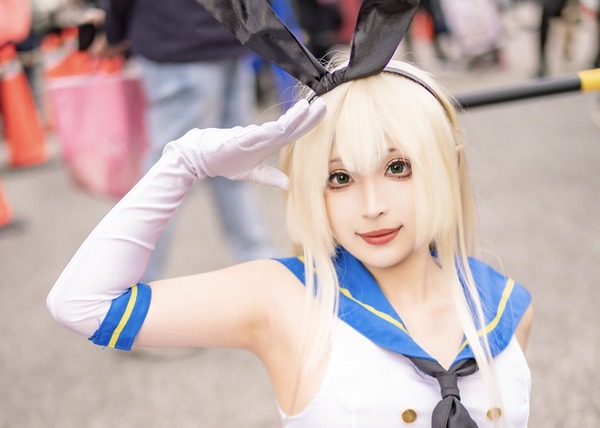 [Cosplay] Shimakaze في "Kancolle" لطيف للغاية! أذنين الأرانب ، والزي الرسمي البحار ، والتنورات القصيرة شائعة عبر الأجيال [9 صور]