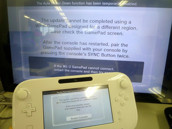 هل يحتوي جهاز Wii U GamePad على قفل منطقة؟ لقد جربت أشياء مختلفة باستخدام إصدار أمريكا الشمالية والنسخة اليابانية