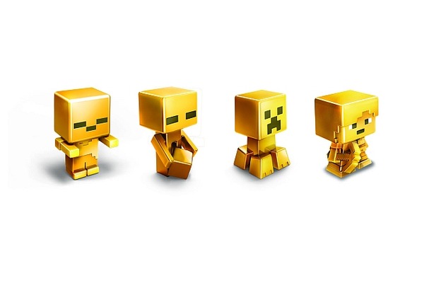 "Minecraft" Mini Figure "Green" و "Red" تظهر! تمت إضافة رقم جديد ذهبي