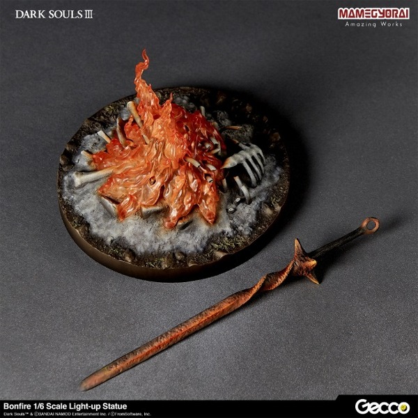"Dark Souls" "Bonfire" التي تمنح فترة راحة مؤقتة تظهر على شكل تمثال