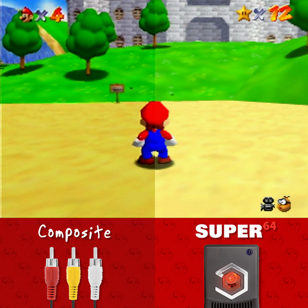 تم الإعلان عن أول محول HDMI في العالم لجهاز Nintendo 64 "Super 64" في الخارج! مجهزة بوظيفة لتقليل الصورة/الصورة السادسة غير الواضحة