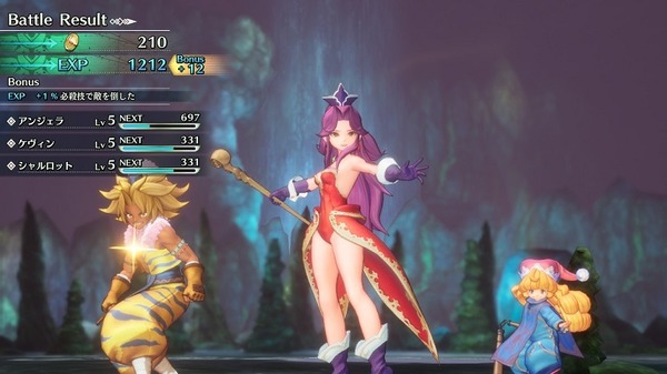 من هو الإصدار التجريبي الأكثر سهولة في الاستخدام من "Seiken Densetsu 3 TRIALS of MANA"؟ تحقق من ذلك بهزيمة "Full Metal Hugger" مع كل مستوى شخصية 1! الصورة/الصورة الثانية
