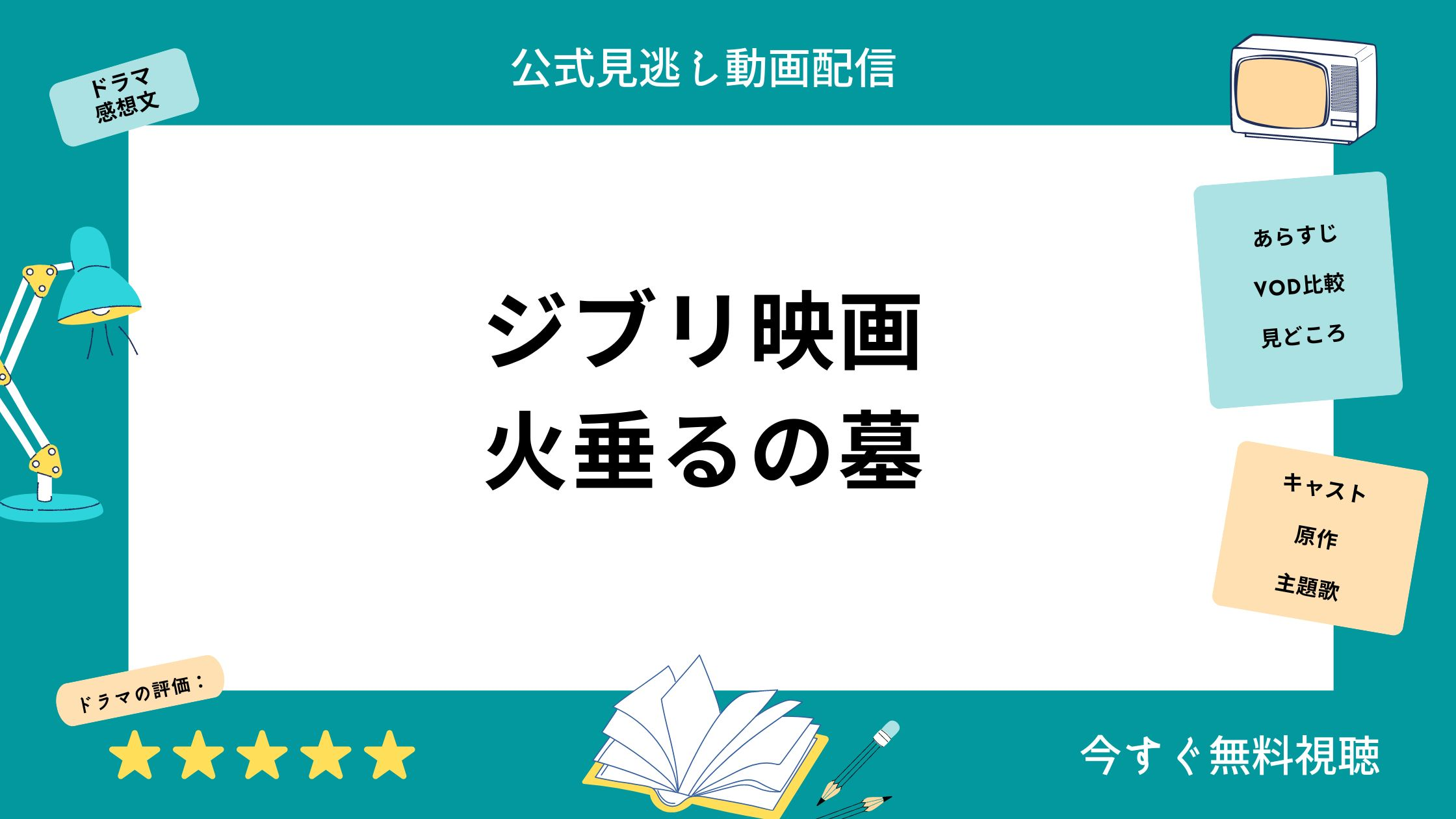 مقارنة بين خدمات توزيع الفيديو حيث يمكنك مشاهدة فيلم جيبلي “Grave of the Fireflies” كاملا مجانا