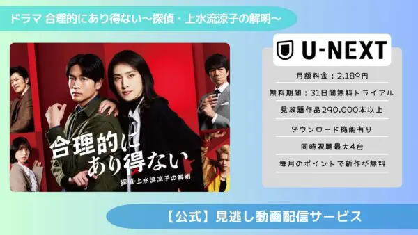 مقارنة بين خدمات توزيع الفيديو حيث يمكنك مشاهدة الدراما ""Reasonously Impossible Detective Ryoko Josui's Elucidation"" مجانًا